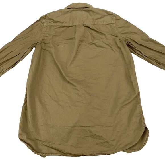 J.CREW Button Up Shirt Womens Size 2 Green Cotton Casual Collared Long Sleeve - Picture 9 of 14